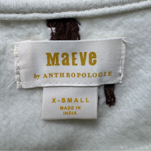 Maeve by Anthropologie Puff Sleeve Embroidered Horse Sweatshirt XS - Picture 8 of 10